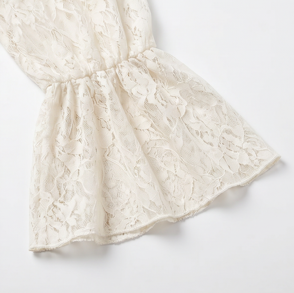 Veluna™ - Off-Shoulder Lace Blouse with Bell Sleeves