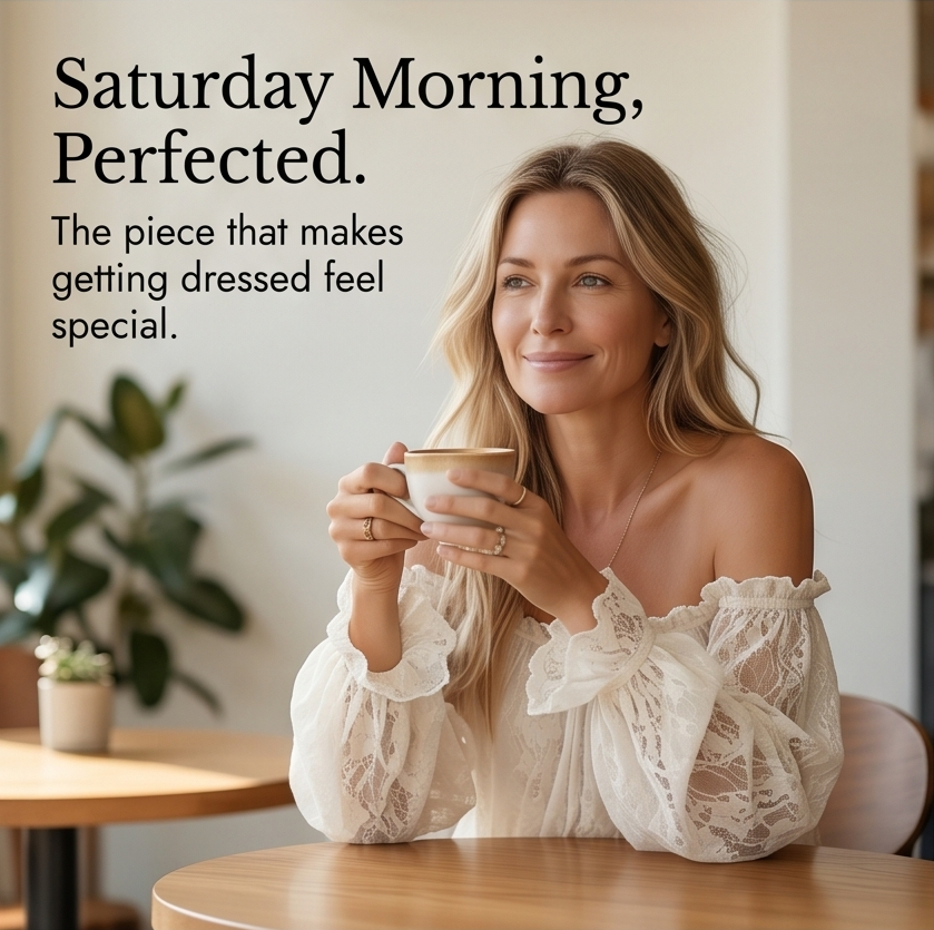 Veluna™ - Off-Shoulder Lace Blouse with Bell Sleeves