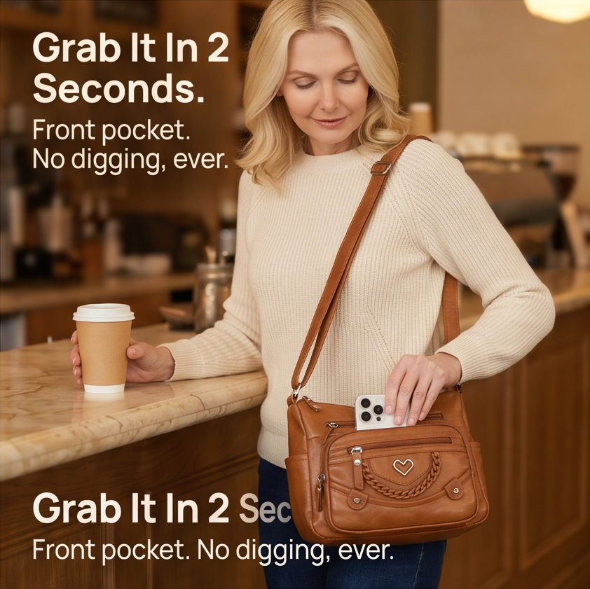 Veluna – Multi-Pocket Crossbody Bag for Everyday Carry