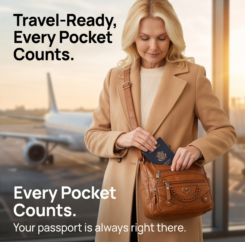 Veluna – Multi-Pocket Crossbody Bag for Everyday Carry