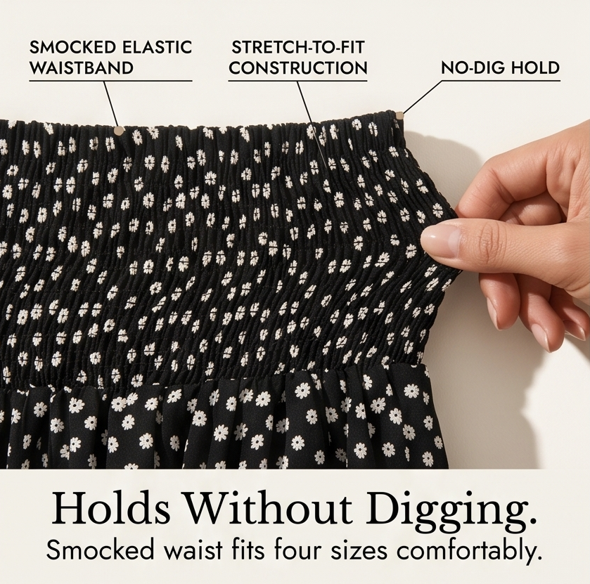 Velura – Smocked Wide-Leg Ruffle Pants