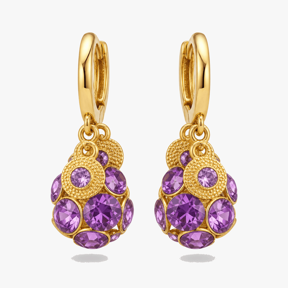 Violetta – Romantic Amethyst Crystal Earrings for Her