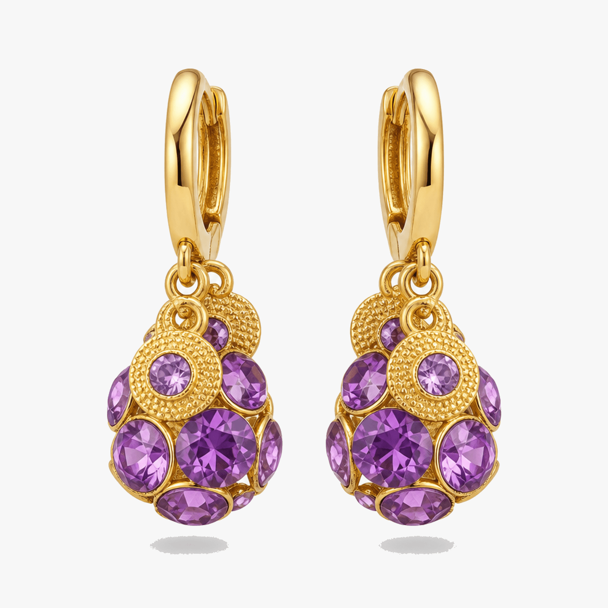 Violetta – Romantic Amethyst Crystal Earrings for Her