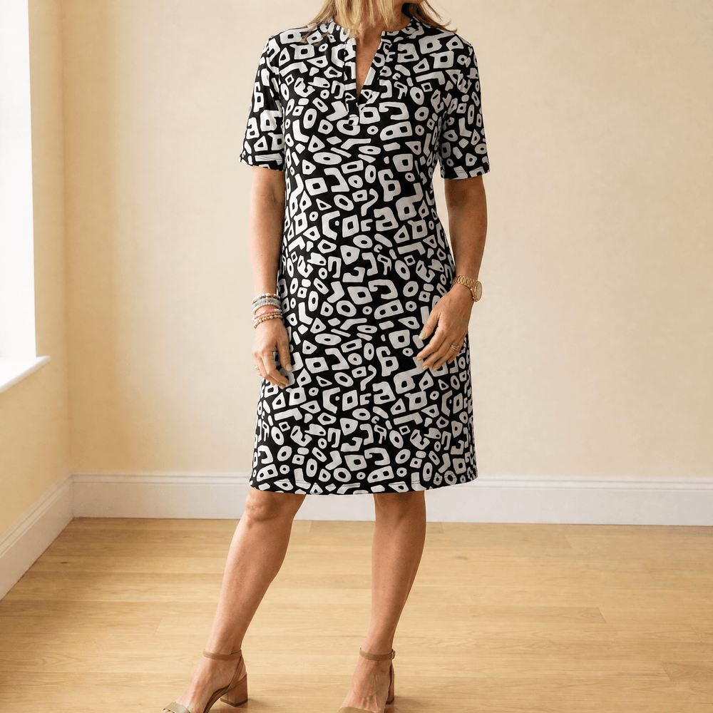 Vivara – Breezy V-Neck Printed Dress for Women