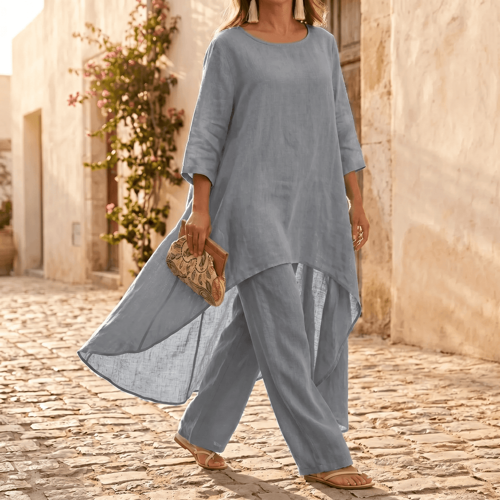 Vivara – Flowy High Low Tunic Set