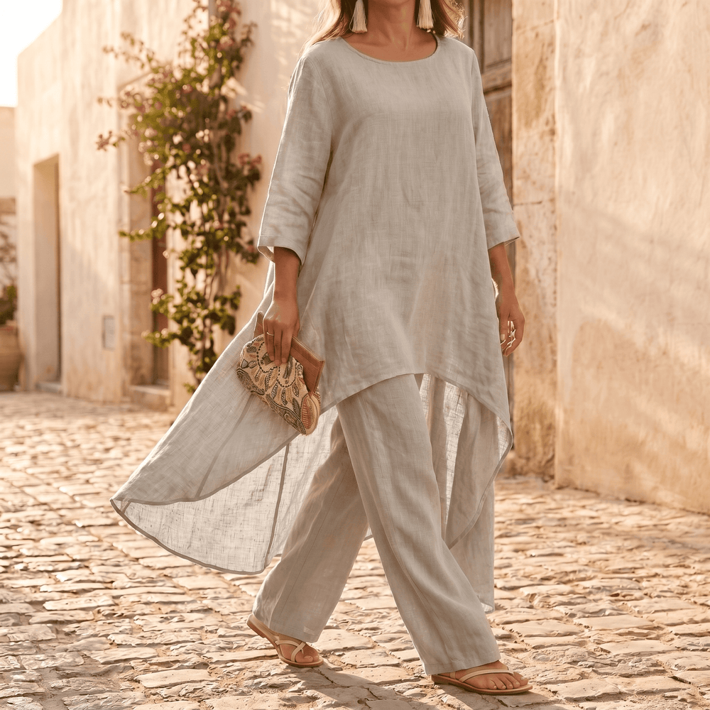 Vivara – Flowy High Low Tunic Set