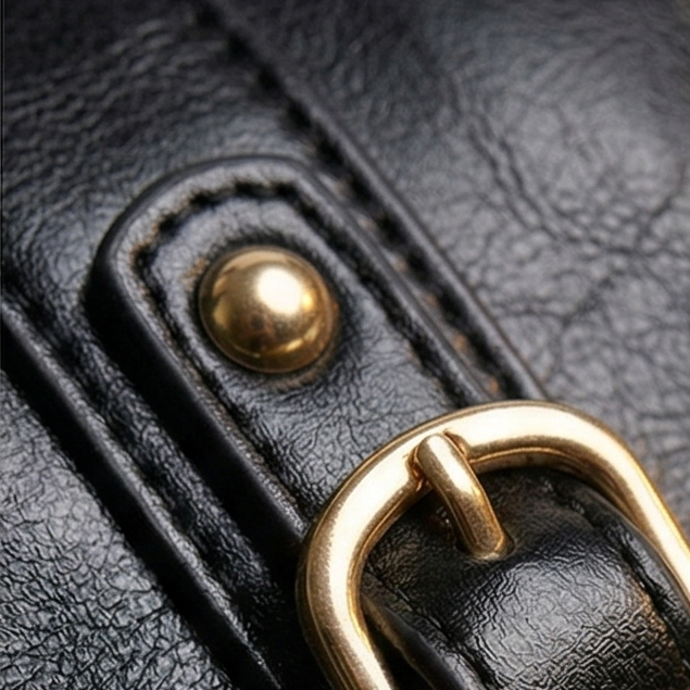 Vivara – Gold Detail Moto Satchel Bag