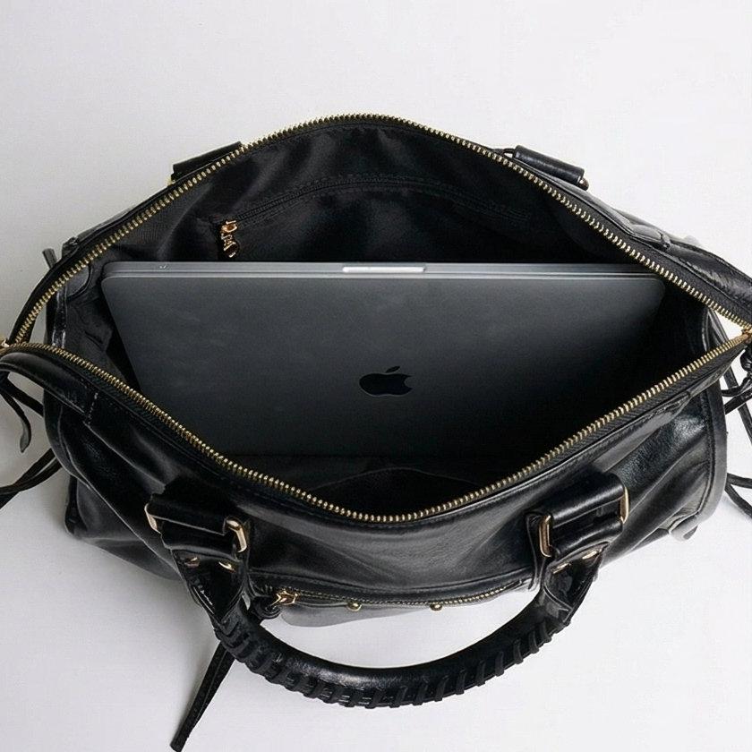 Vivara – Gold Detail Moto Satchel Bag