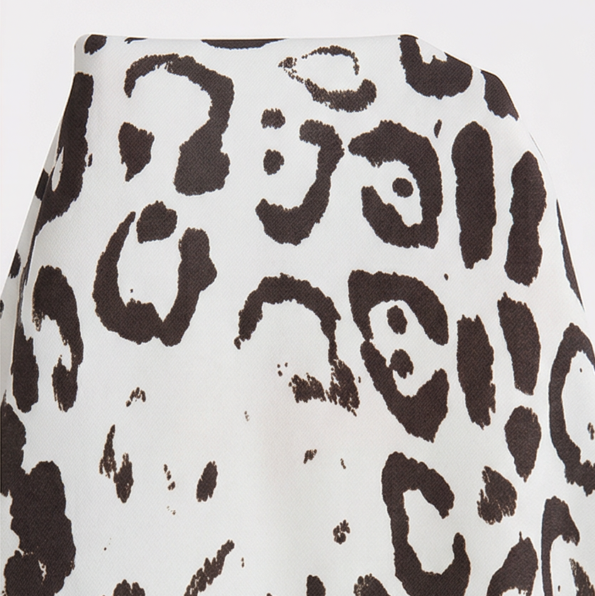 Vivara™ – Leopard Print V Neck Pocket Dress