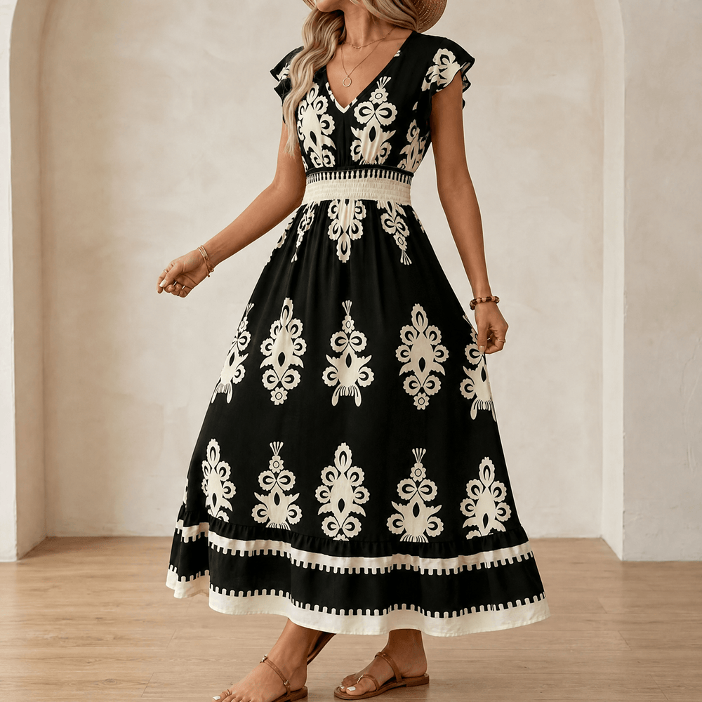 Vivara – Women's Baroque Print Maxi Dress