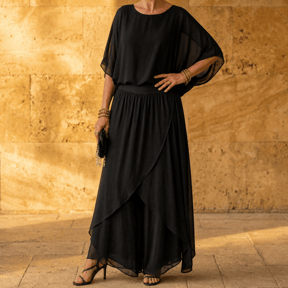 Vivara – Women's Flowy Chiffon Two Piece Set
