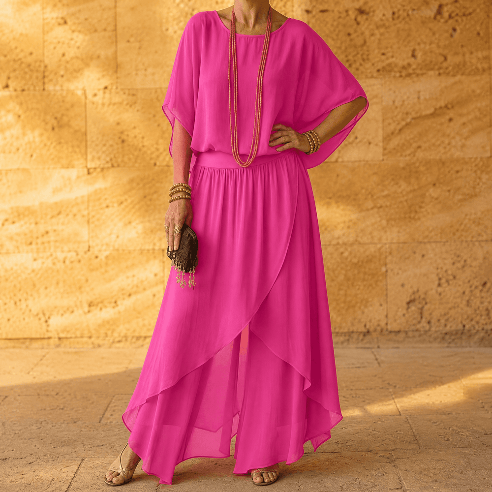 Vivara – Women's Flowy Chiffon Two Piece Set