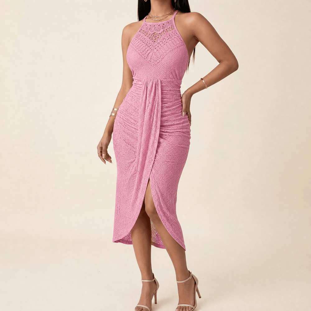 Vivara – Women's Lace Halterneck Maxi Dress
