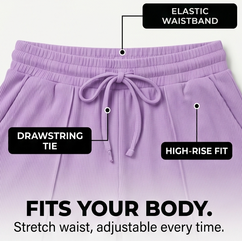 Vivelyn – Women's Soft Ribbed Two-Piece Lounge Set