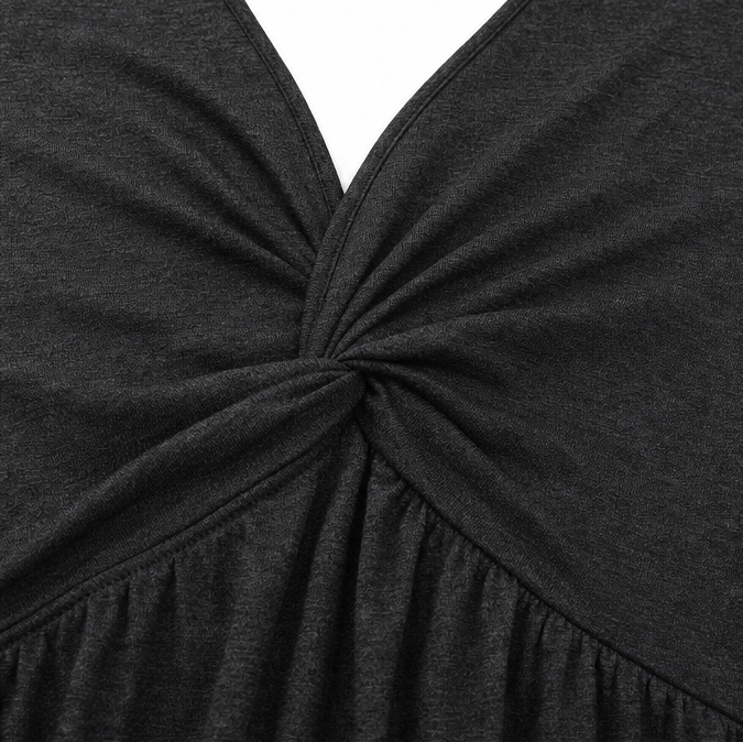 Vivelyn – Twist-Front V-Neck Tank Top for Women, Soft Flowy Empire-Waist Sleeveless Top
