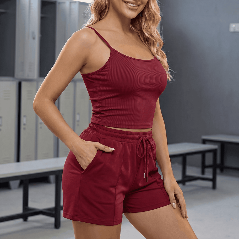 Vivelyn – Women's Soft Ribbed Two-Piece Lounge Set