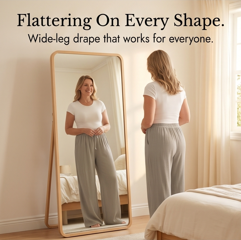 Waverly – Crinkle Textured Wide Leg Pants