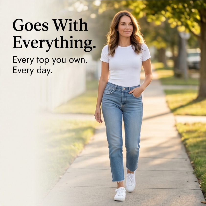 Wearbella – Women's Frayed Hem 7/8 Jeans