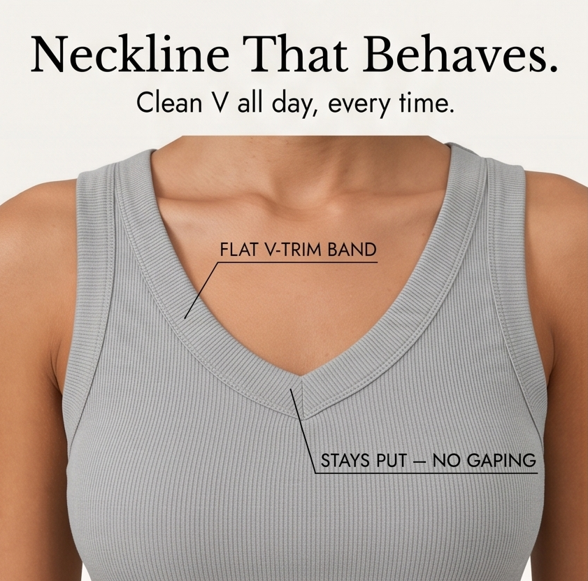 Wearbella – Women's Ribbed V-Neck Tank