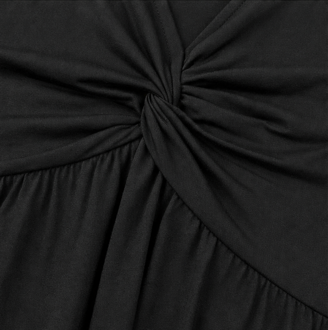 Wearbella – Plus Size V-Neck Twist Front Flutter Sleeve Dress with Pockets